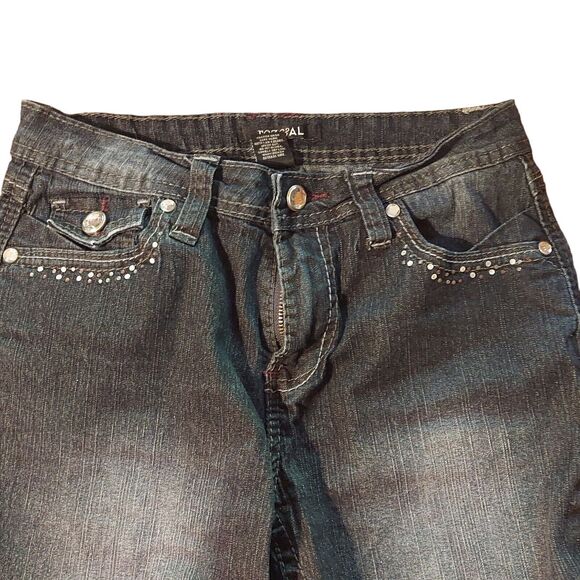 Roz & ALI Women's Jeans Bling Pockets, Straight Leg, Size 4 - Picture 4 of 6